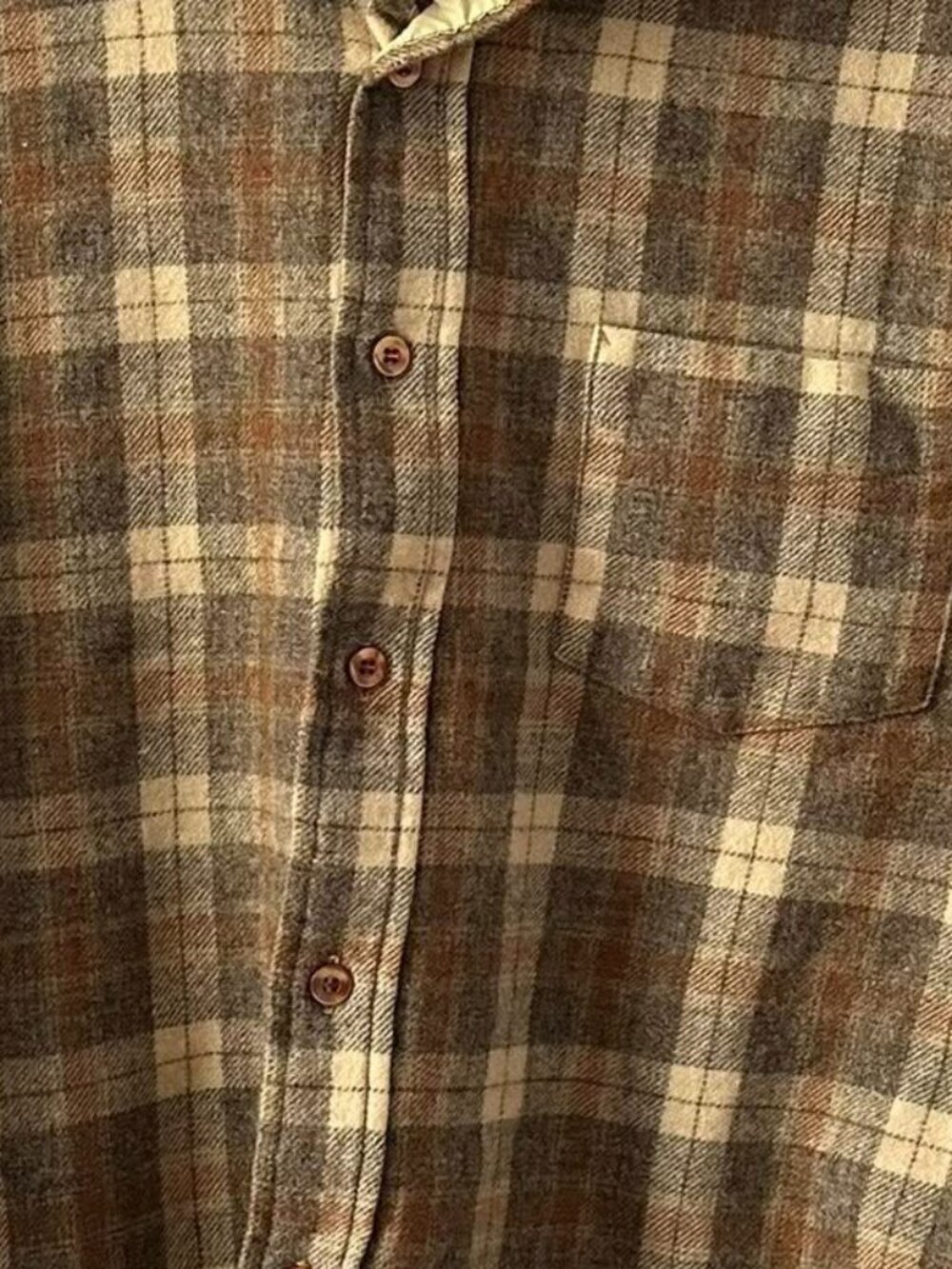 Pendleton Vintage Plaid Wool Flannel Shirt - Picture 5 of 5